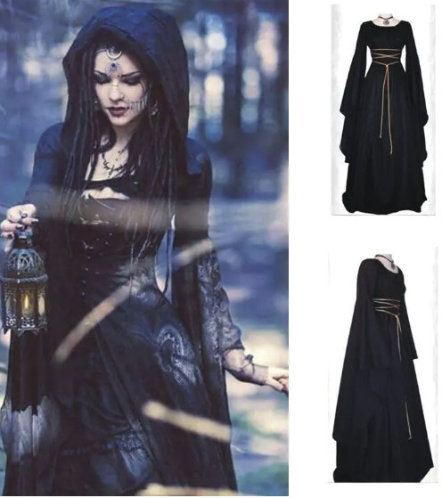 Irregular Women’s Dress for Halloween Costume Scary Cosplay Wench Witch Sexy