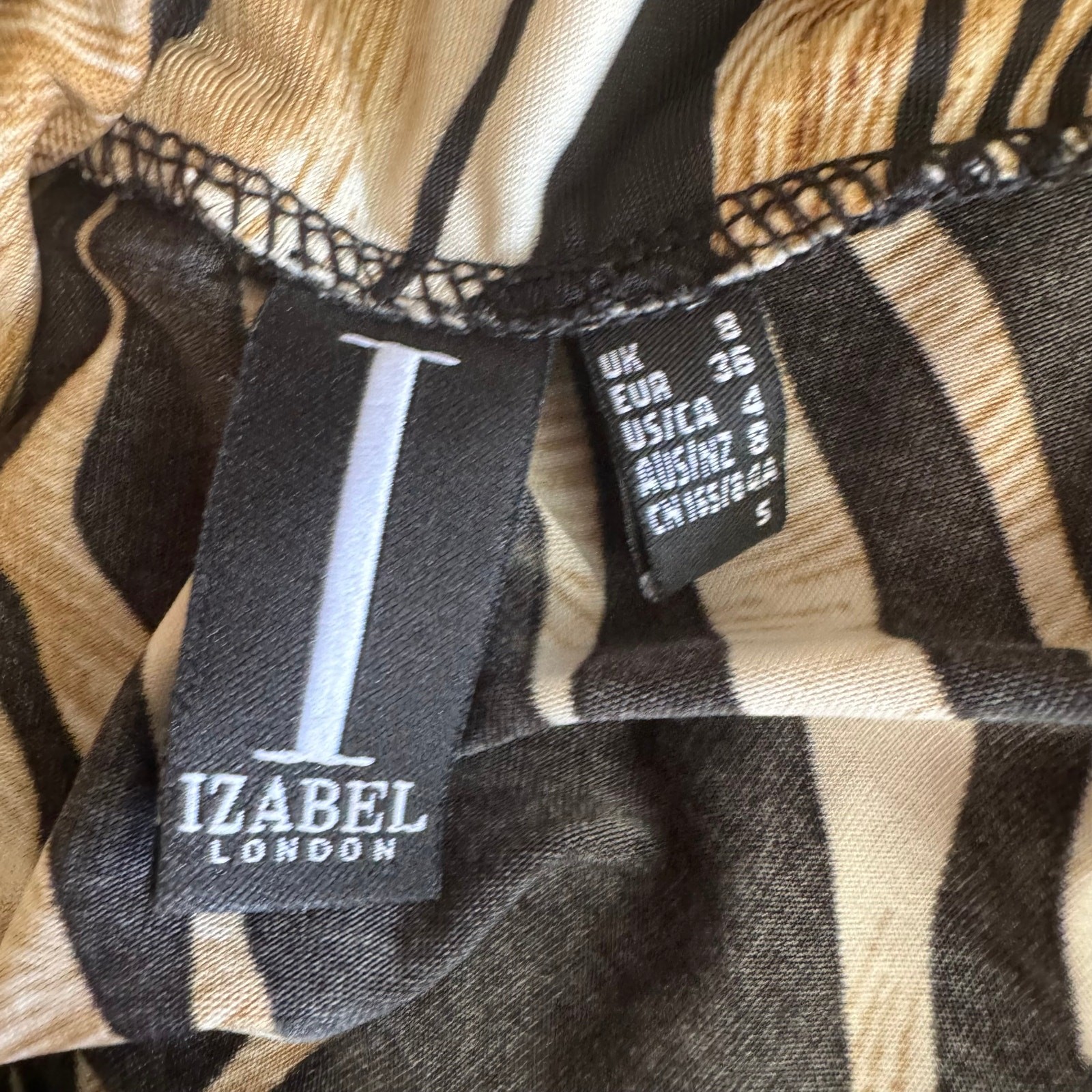 Izabel London Animal Print Handkerchief Hem Sweetheart Neckline Sundress Size 4