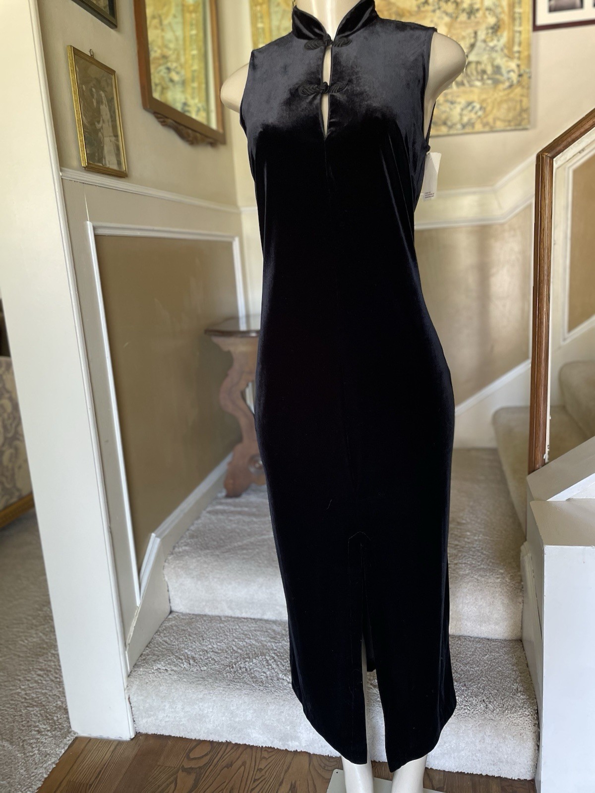 New Dressing Clio Crushed Velvet Sleeveless Midi /Maxi Dress in Sz: Small NWT