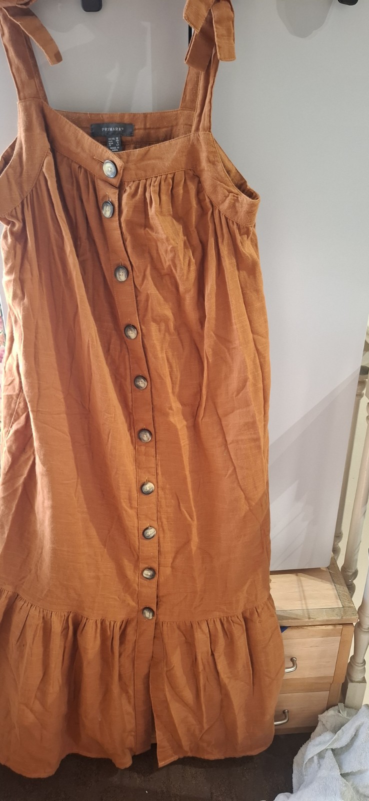 Meadium Orange Sleeveless Summer Dress