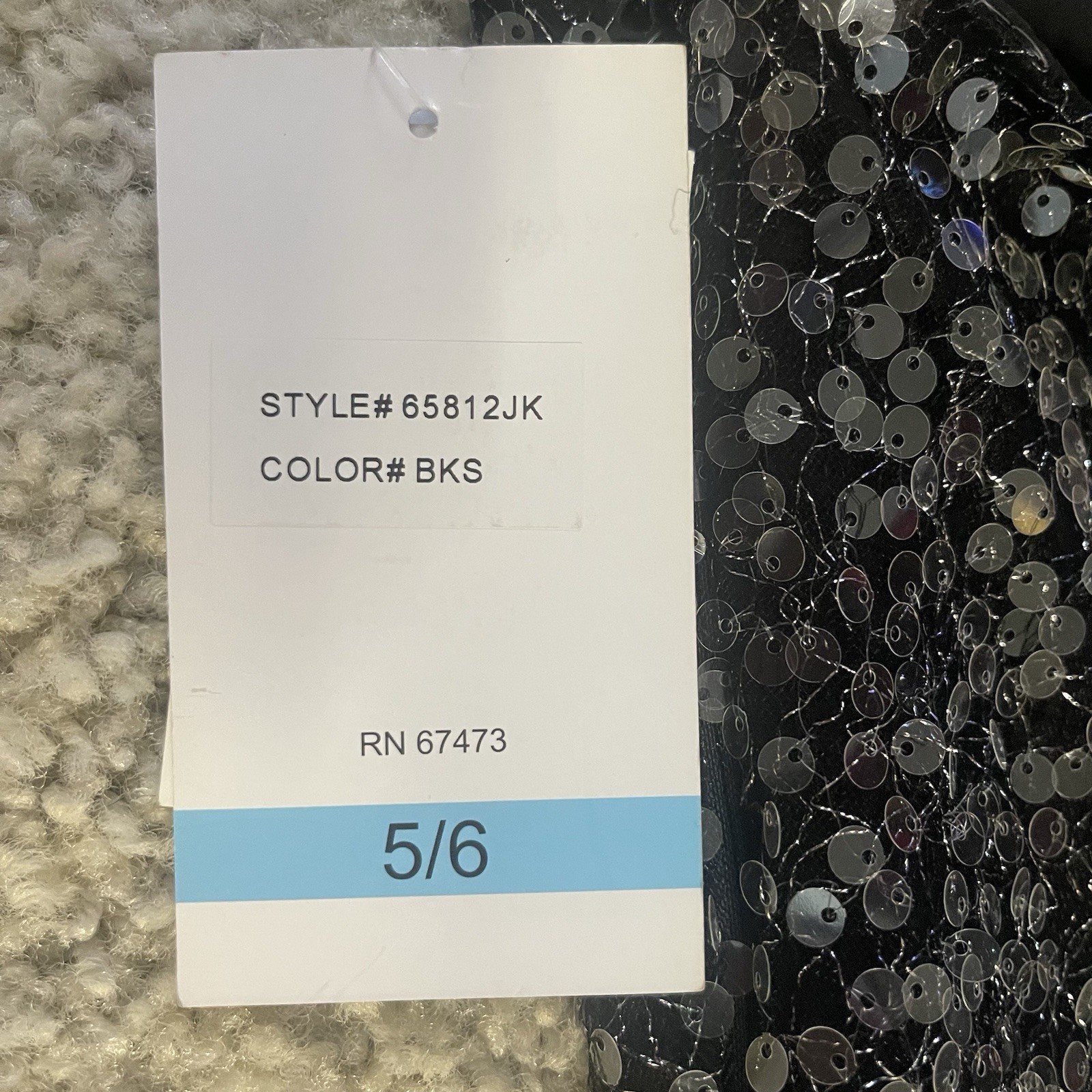 Violet Weekend Black Sequined One-Shoulder Sheath Mini Dress Size 5/6 NWT