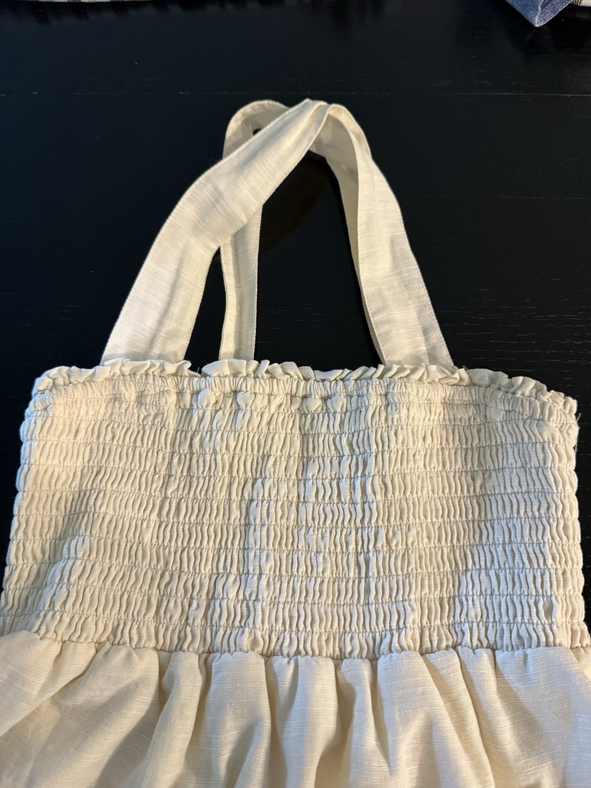 American Eagle Womens Cream Dress , Adjustable Straps. Sz XS