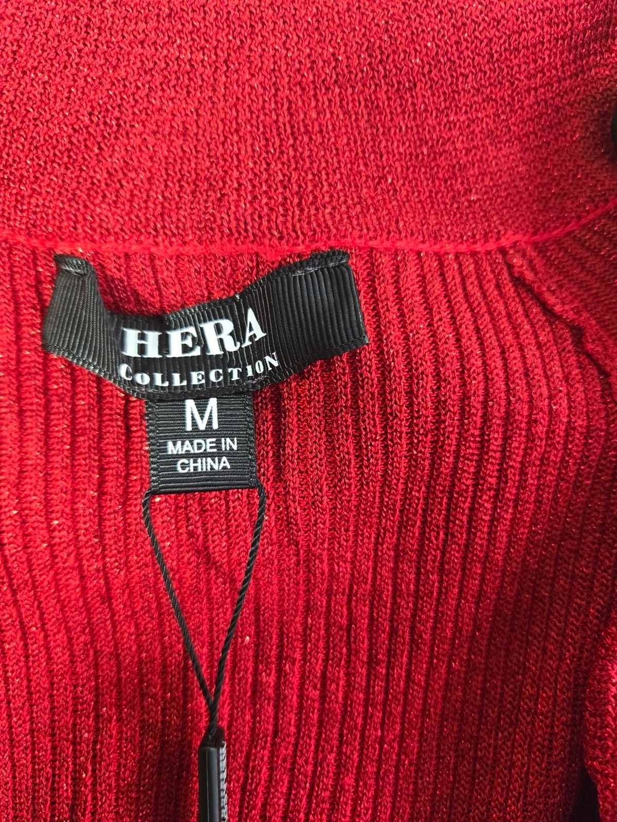 Hera Collection Red Long-Sleeve Maxi Dress with Cowl Neck