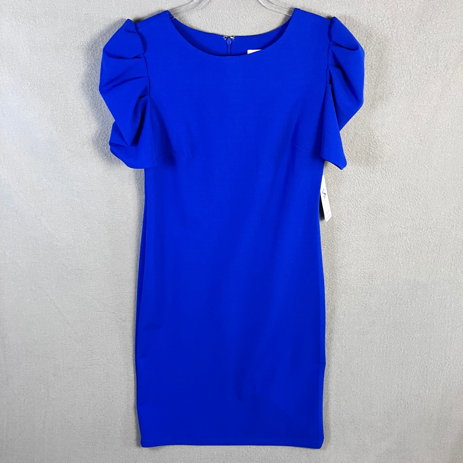 Shelby & Palmer Women’s Sheath Dress Size 6 Vibrant Blue Puff Sleeve Stretch NWT
