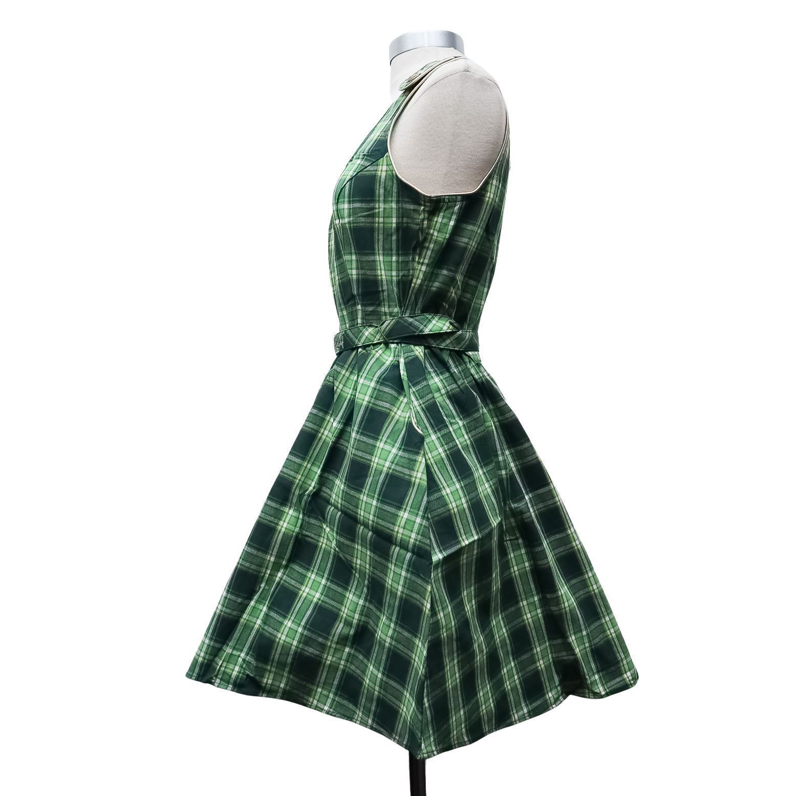 Loungefly Stitch Shoppe Disney’s Marvel Loki Green Plaid Tank Dress Size S