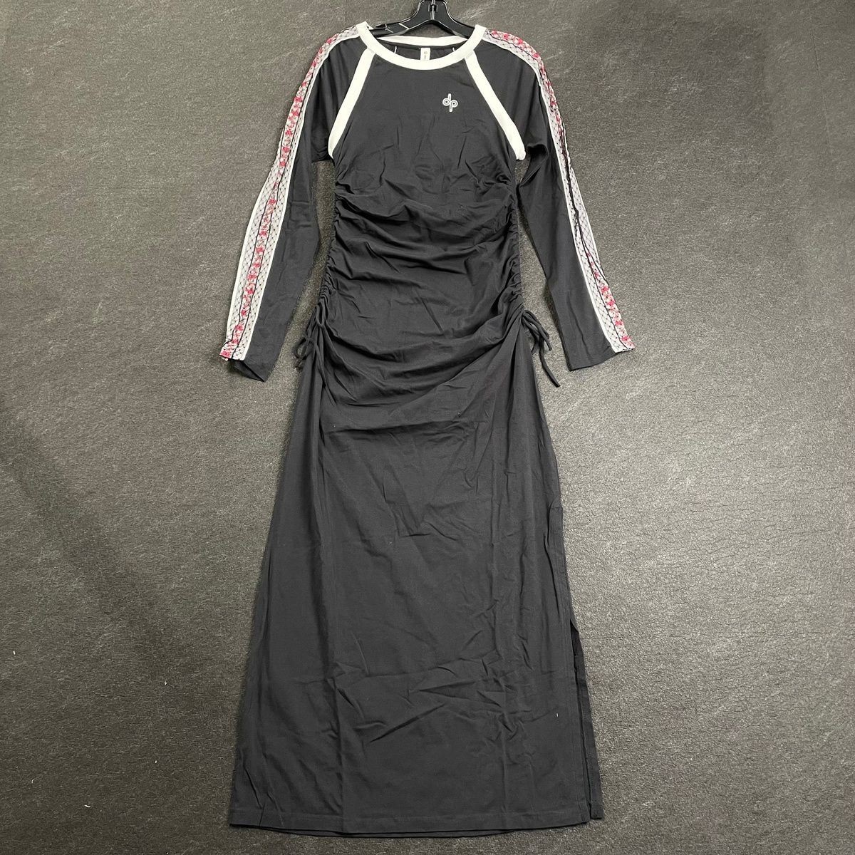 DAILY PRACTICE By Anthropologie Ruched Midi Dress Women’s Size M Black
