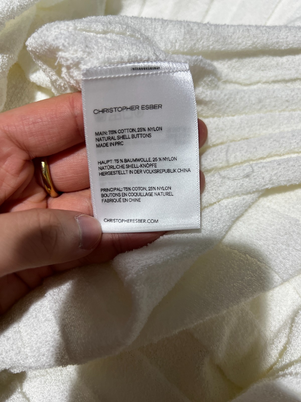 BNWT CHRISTOPHER ESBER WHITE SUNDIAL SHELL KNIT CARDIGAN DRESS – SIZE S