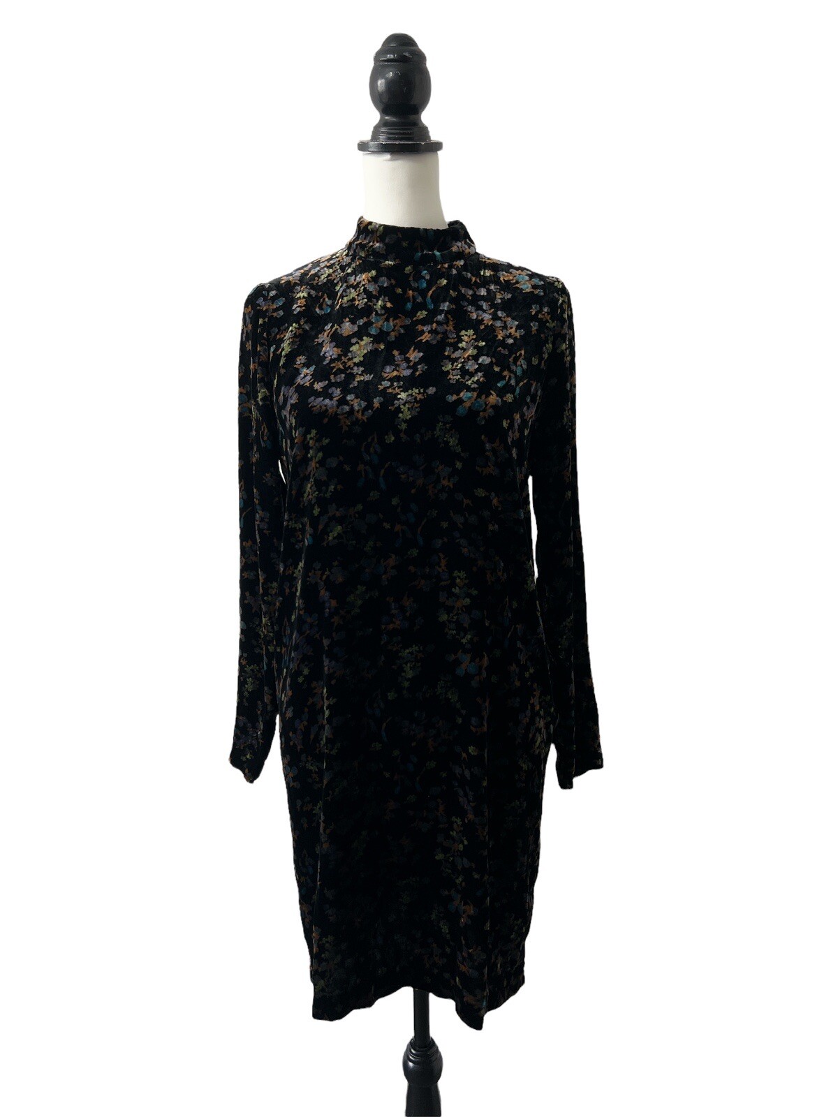 Samsoe Samsoe Velvet Dress Black XS Long Sleeve Party Evening Womens