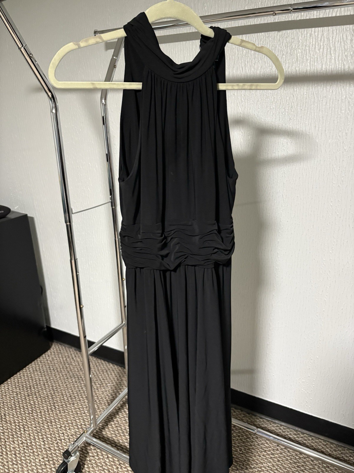 American Living Size 4 Black Rouched Waist Choker Style Dress EUC