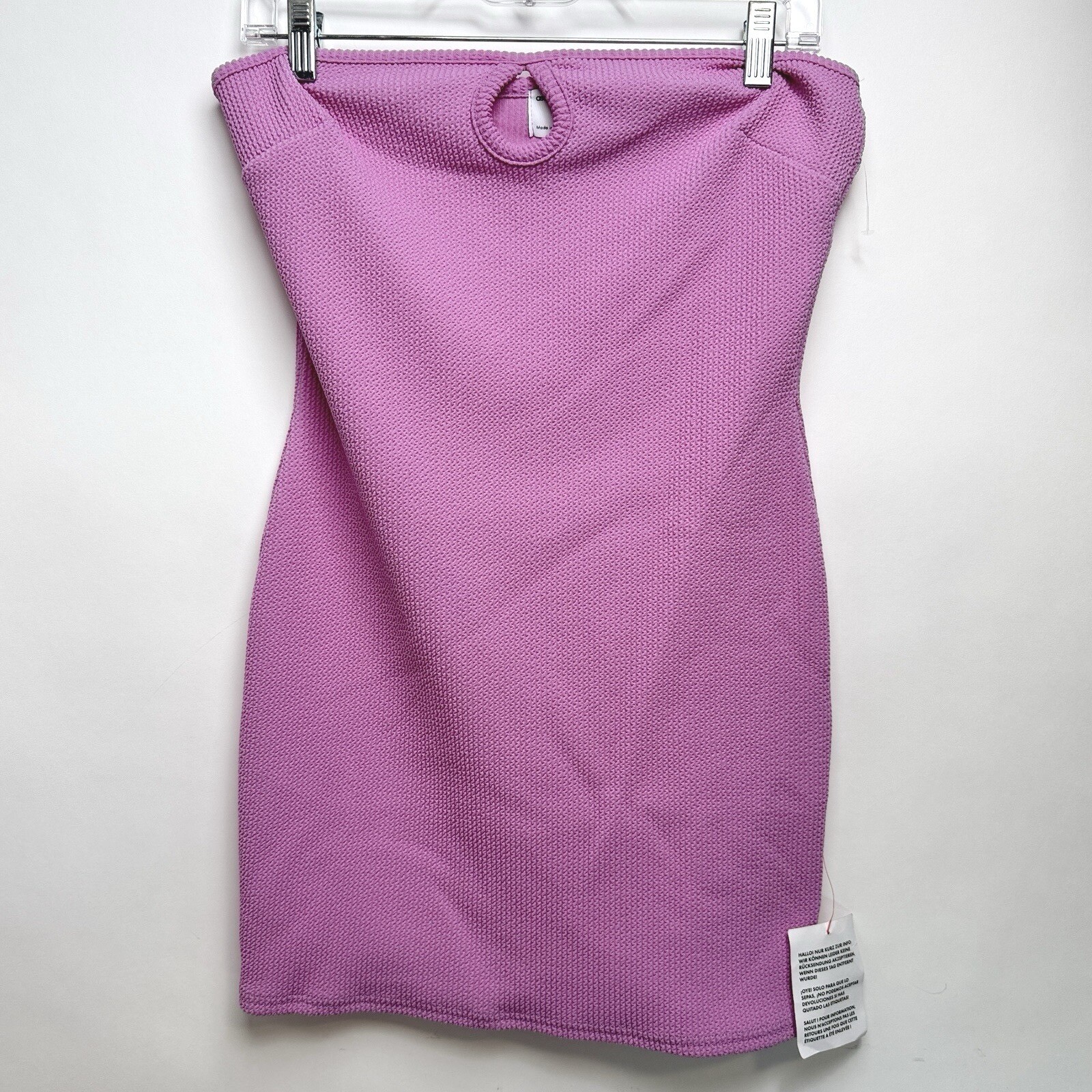ASOS Pink / Purple Sleeveless Sz 8 Textured Pull On Keyhole Fitted Dress NWT