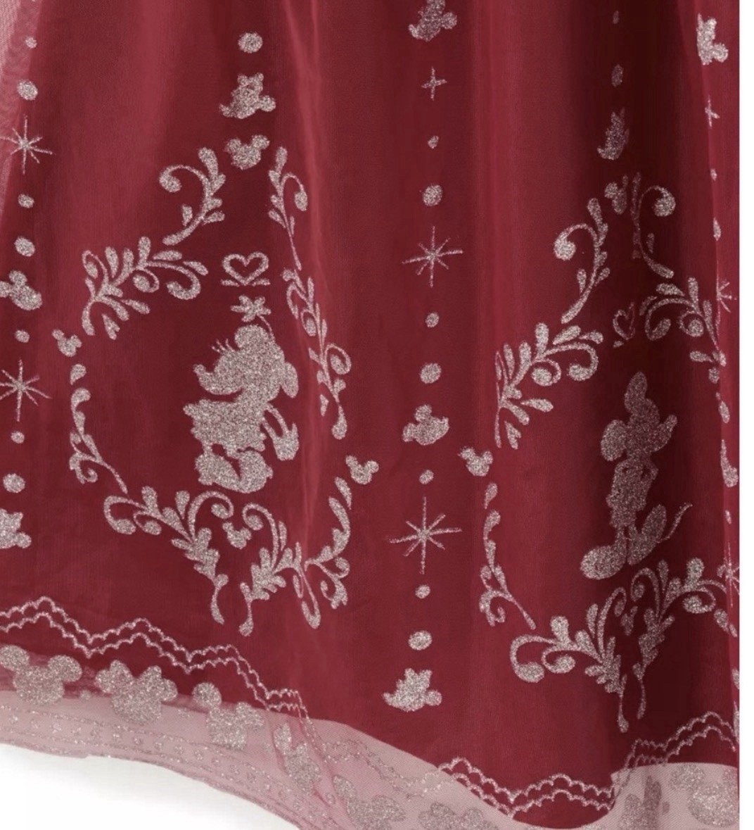 NWT! Her Universe Disney Mickey And Minnie Mouse Holiday Dress Burgundy Size M