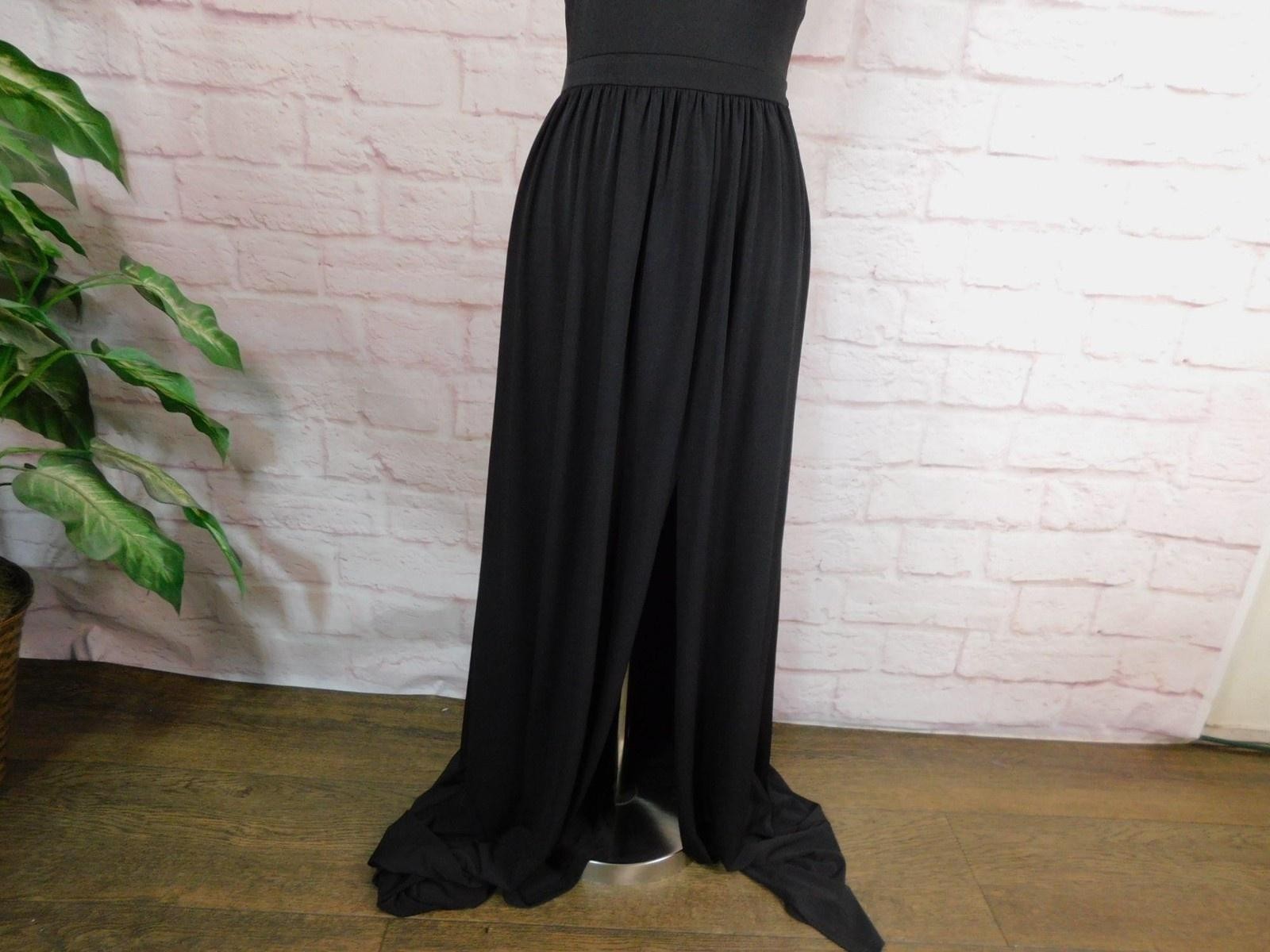 MICHAEL Michael Kors Dress Womens XS Black Halter Keyhole Maxi Gown Formal Party