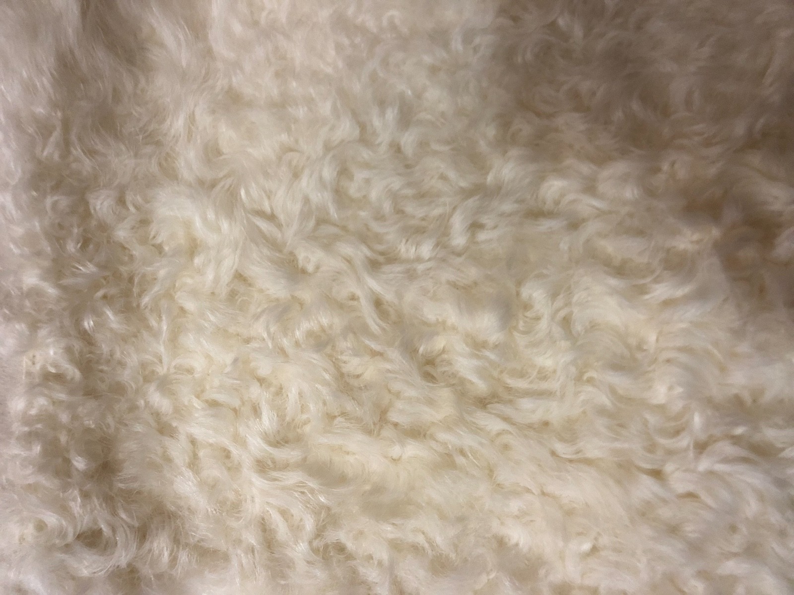 Akris Shearling Fur-Trimmed Apron Ivory Dress Size 12