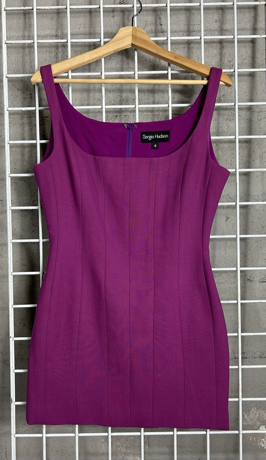 Sergio Hudson Women’s Size 6 Stretch wool Silk Crepe Mini Dress