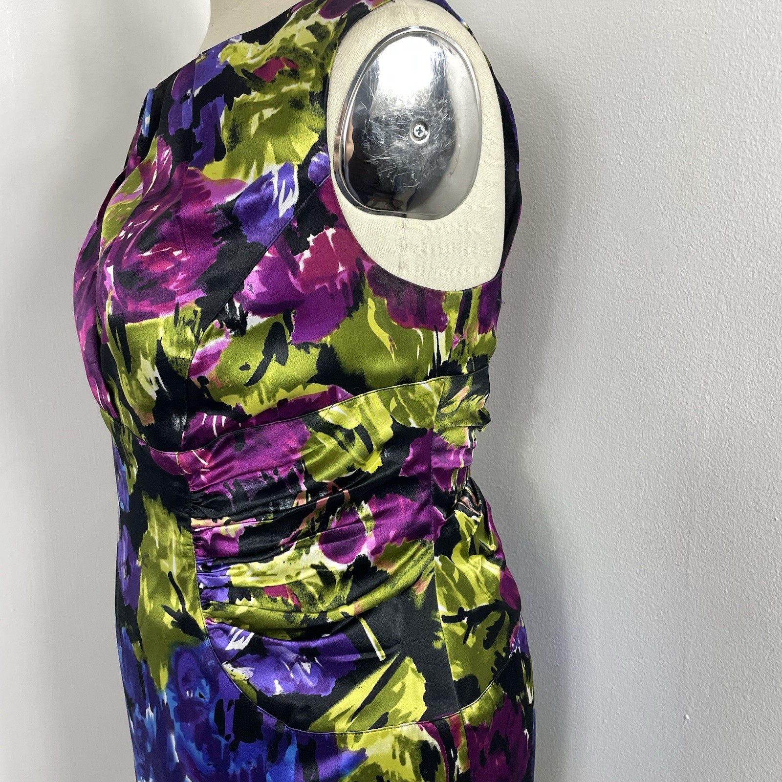 Adrianna Papell Plus Size 22 Multi Floral Dress Slight Stretch.