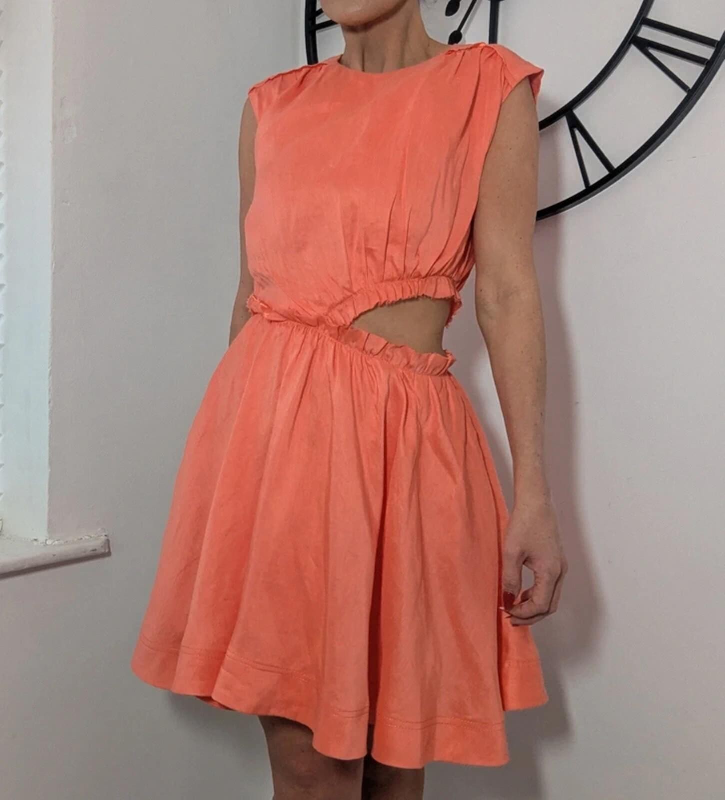 AJE Coral Cut out Mini Dress New with Tags SKU42