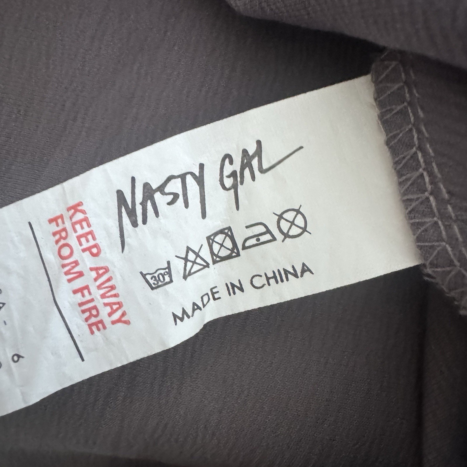 Nasty Gal Collection Womans Grey Satiny Drape Neck Mini Dress Sz 6