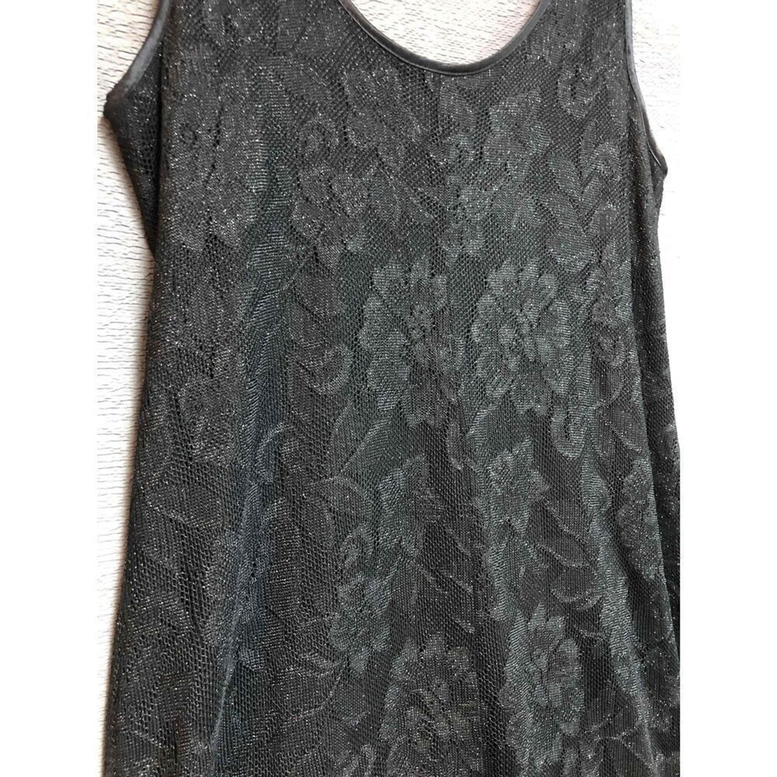 Working Classics Design And Co Black Lace Overlay Sheath Dress Size 14/16