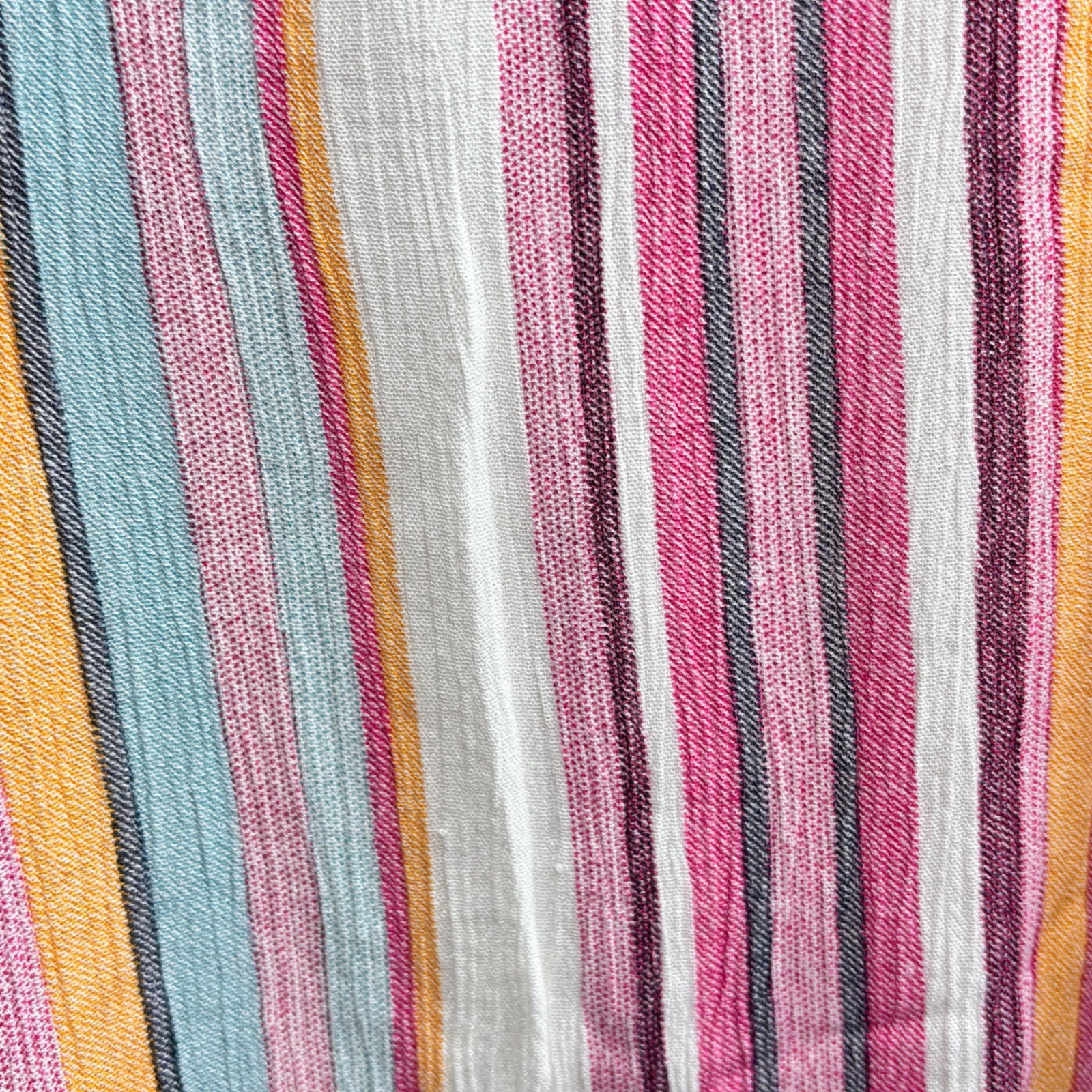 Umgee Mini Dress Multicolor Striped Ruffle Boho Coastal Beach Preppy Size M