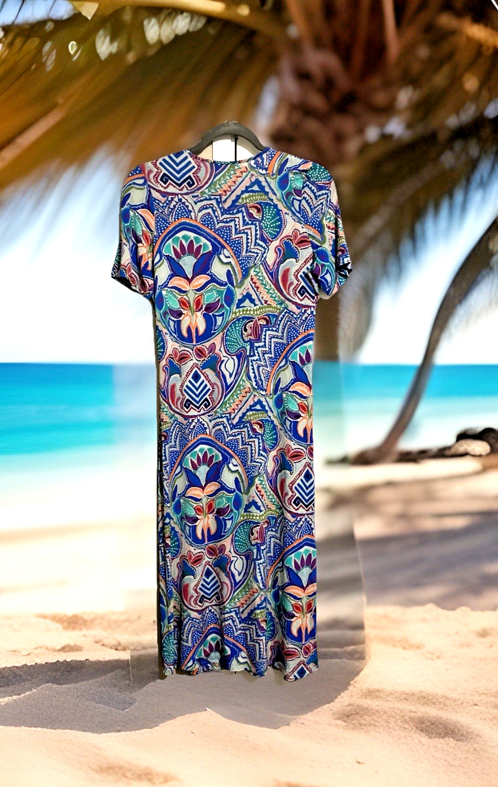 Marie Oliver XS Vibrate Colorful Patterned Artsy Sloan Maxi Dress EXCELLENT 😍