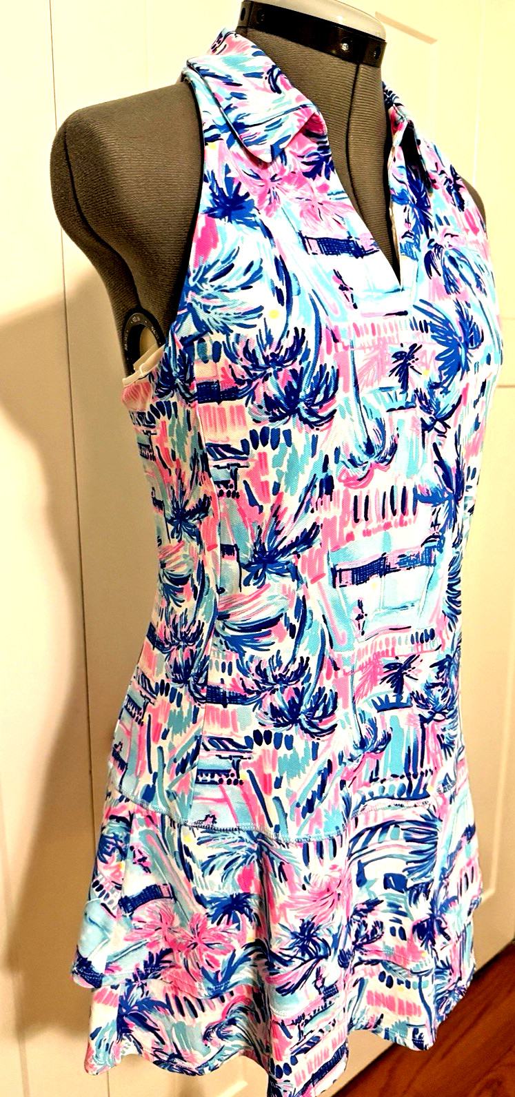 Lilly Pulitzer UPF 50+ Luxletic Dania Dress Medium Ravello Blue Perfect Match