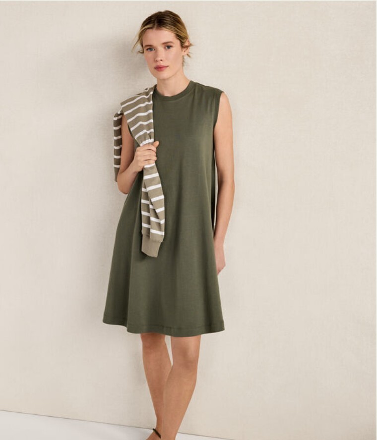Haven well within Organic Cotton Interlock Trapeze Dress sz M new