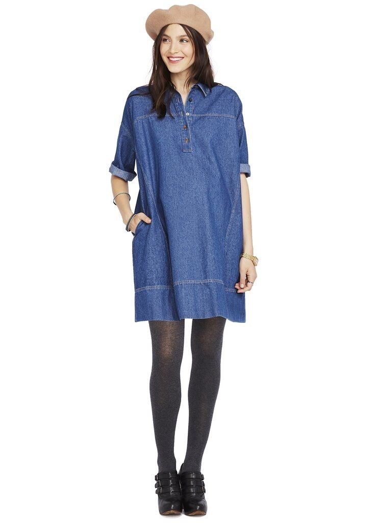 Hatch Maternity Women’s THE LIZZIE DRESS Denim Size 1 (S/4-6) NEW