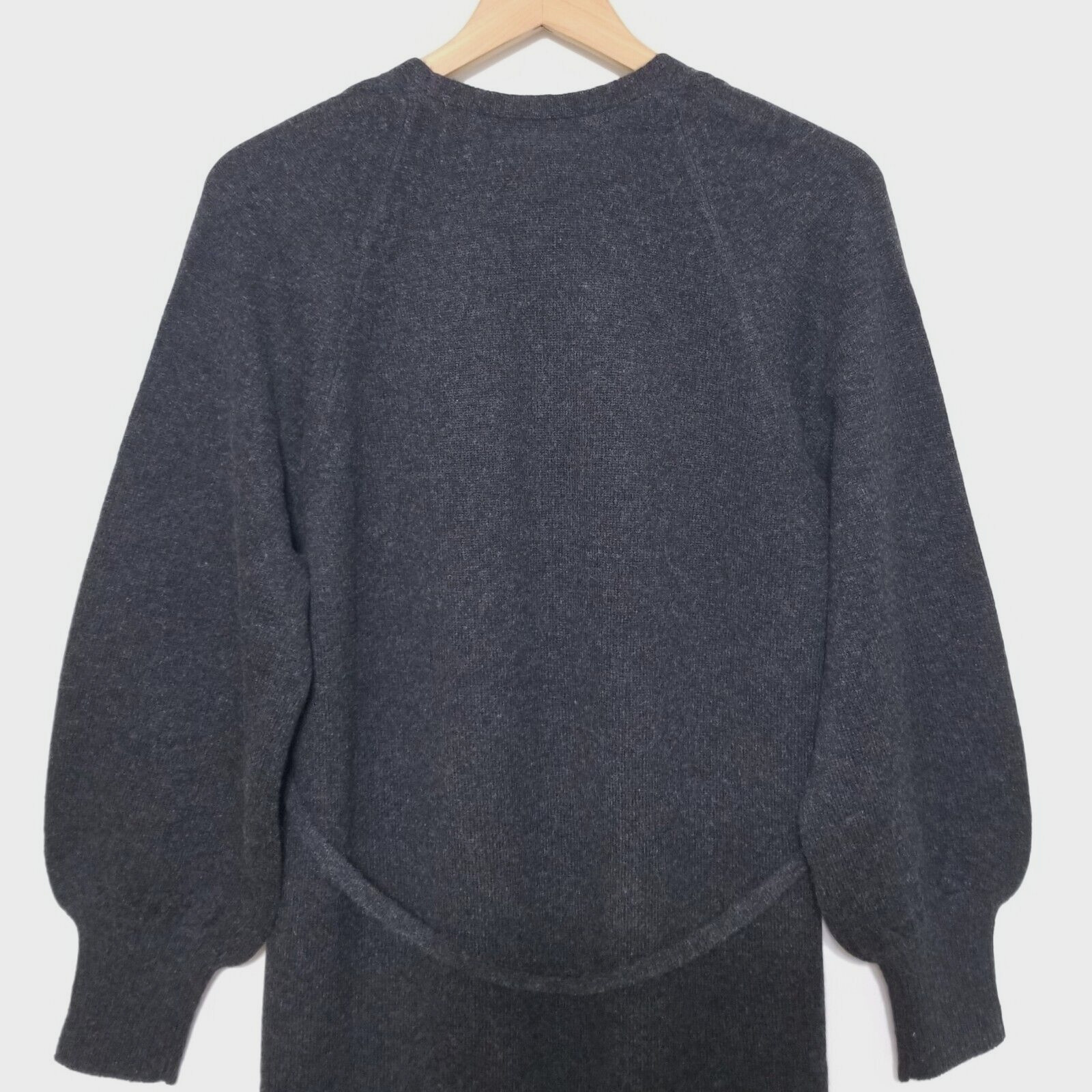 NWT Vince Wool Cashmere Blend Knit Midi Dress in Dark Grey Size S $395