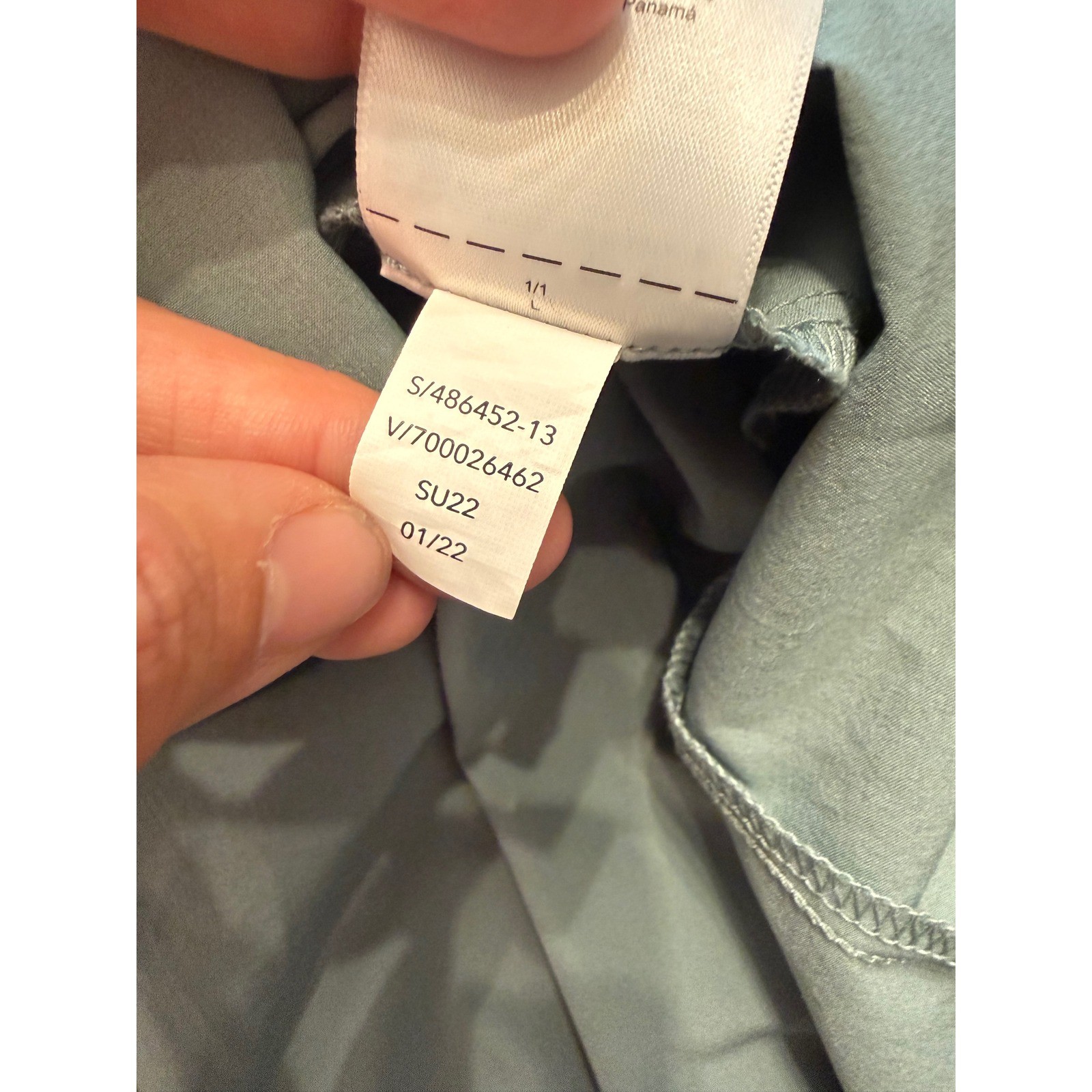 Athleta Presidio Dress Womens Large Blue Midi High Low Racerback Pockets 486452