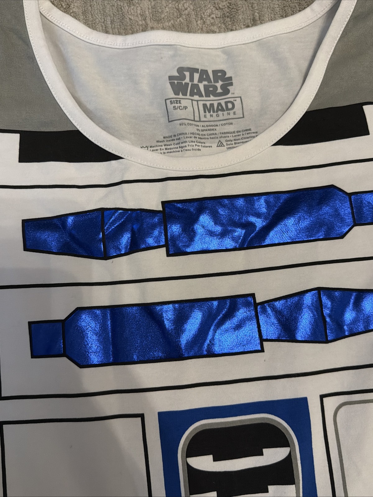 Star Wars Mighty Fine Mad Engine Women’s Skater Dress R2D2 Size Small Cosplay