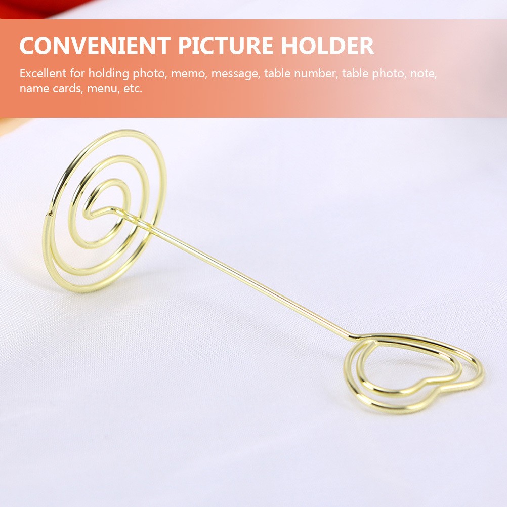 20Pcs Golden Multi-Function Message Clips Reusable Household Picture Holder