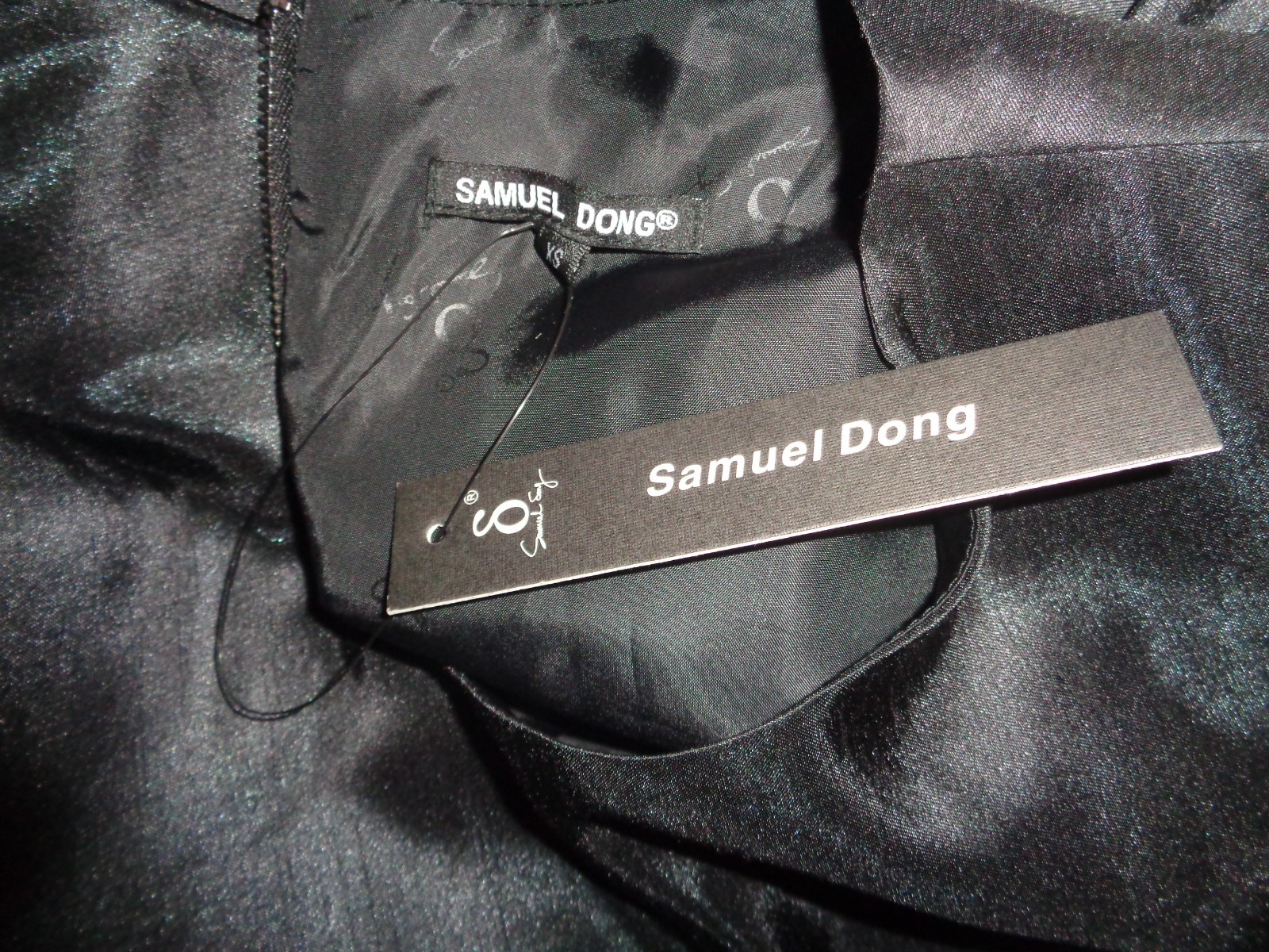 SAMUEL DONG BLACK DUPIONI TAFETTA BUBBLE HEM DRESS NWT SZ XS