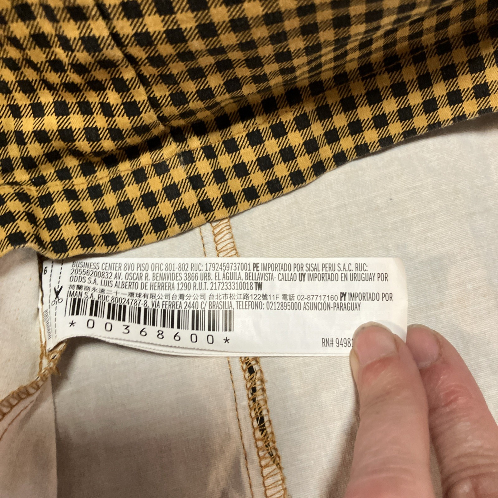Forever 21 Overall Checkered Mini Dress Size L Yellow And Black