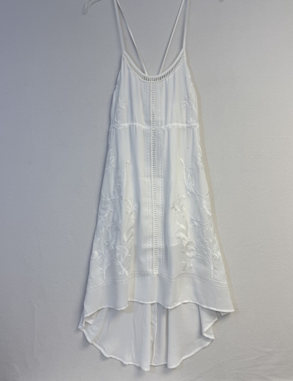 Miss Me Dress Women S Hi Low Hem Embroidery Spaghetti Strap Coastal Cowgirl NWT