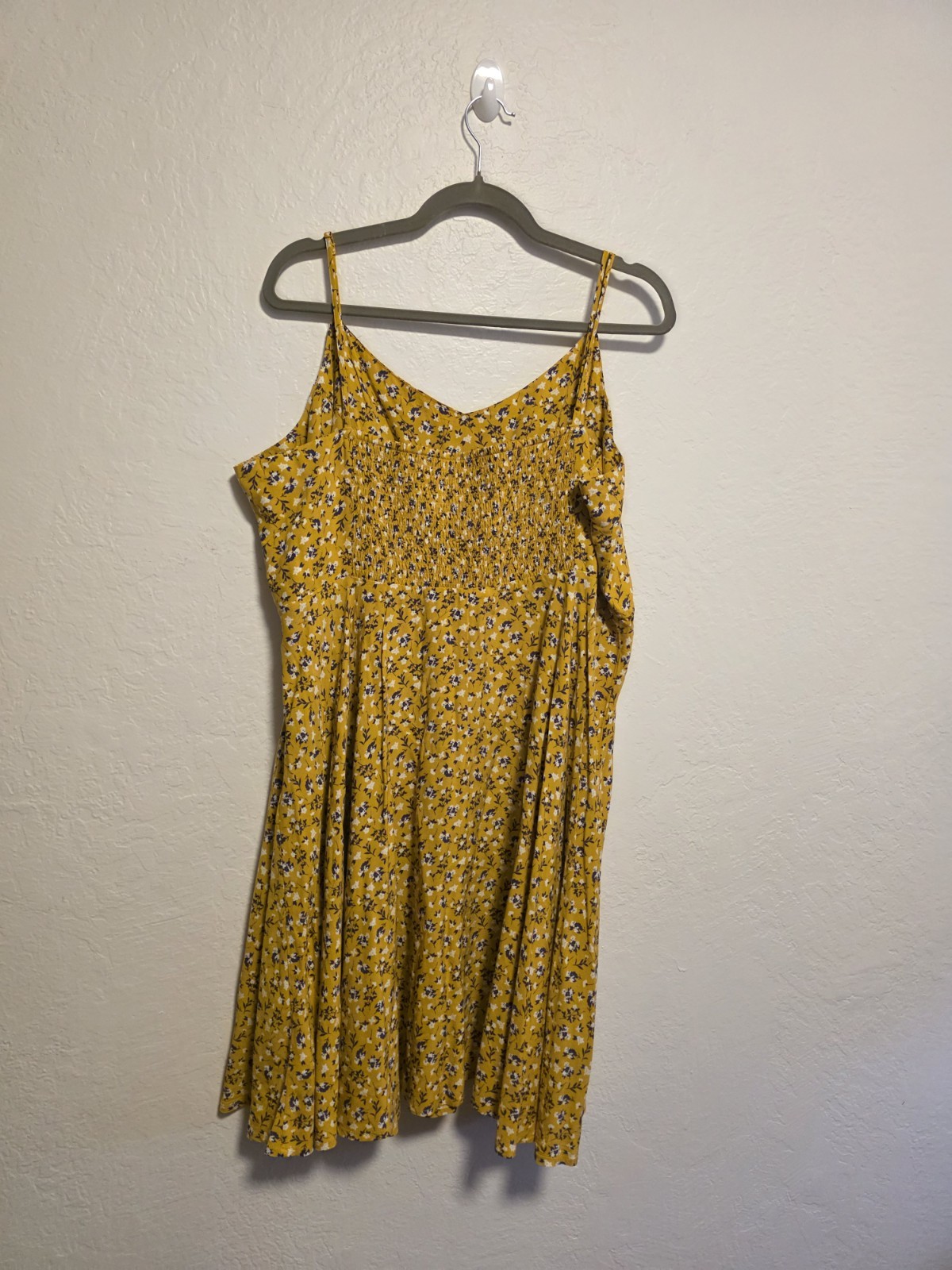 Old Navy Floral Smocked Back Spaghetti Strap Fit & Flare Mini Dress Sz XXL
