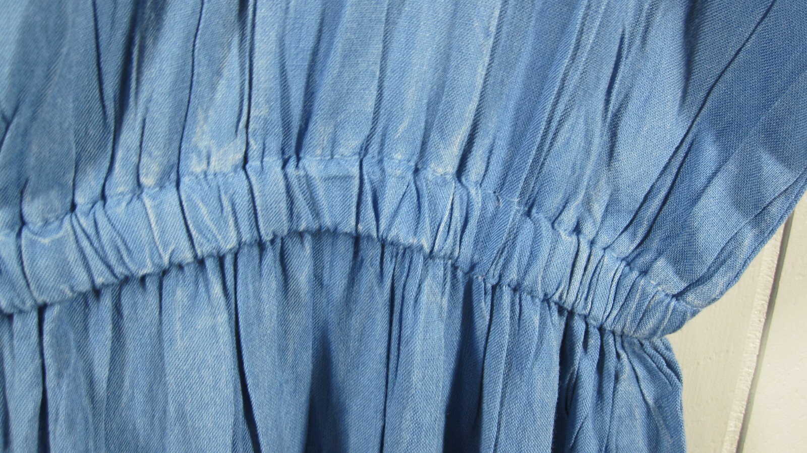 Mile Gabrielle Dress Womens 1X Chambray Maxi Tiered Studded Tassels Western Boho