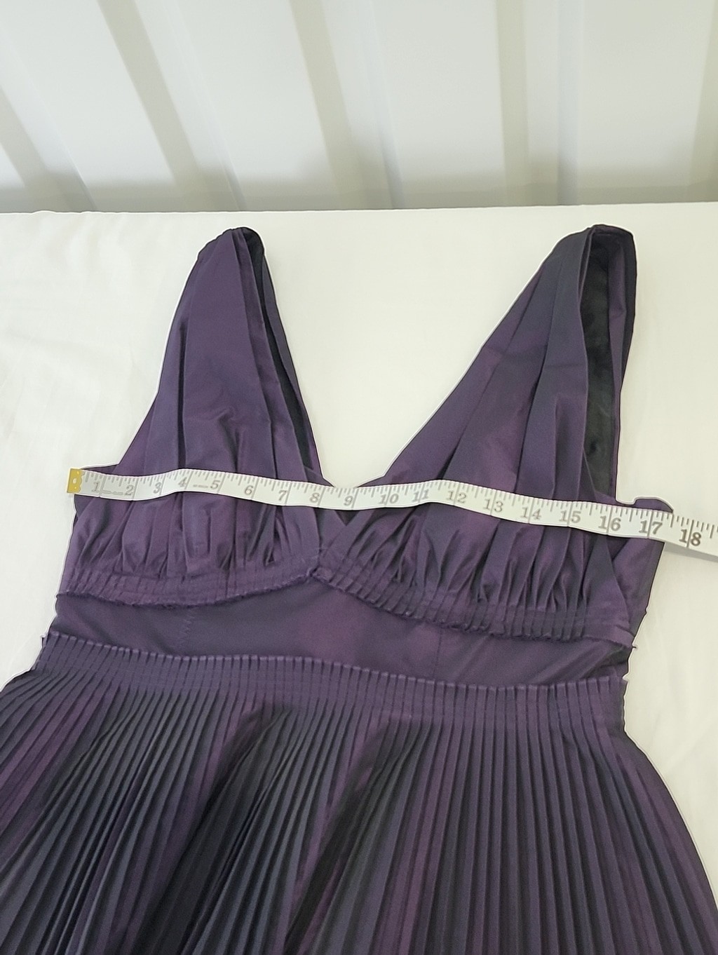 BCBGeneration Womens Poly Taffeta Iridescent Purple Pleated Short Dress Size 12