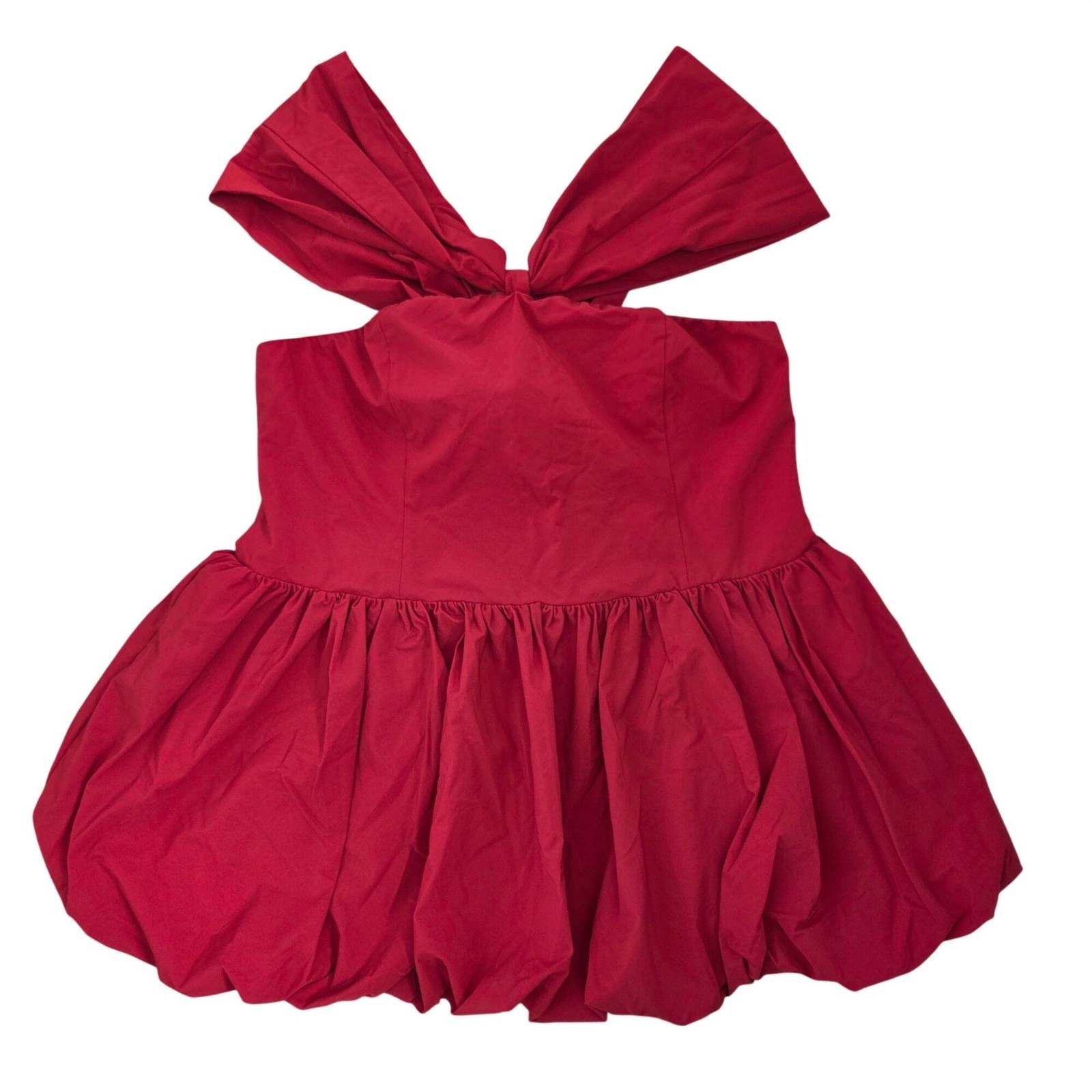 Anthropologie Extro&Vert Red Dress Bubble Mini Cocktail Christmas Holiday 2X