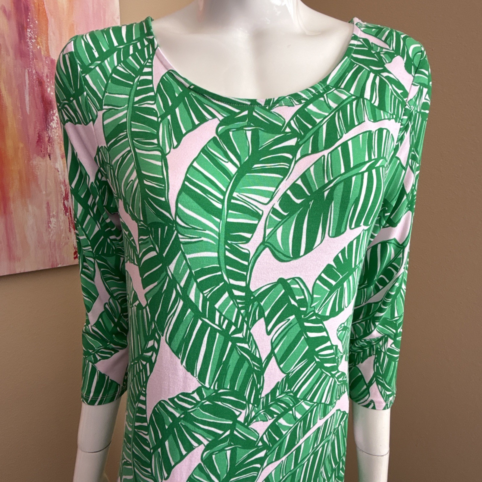 Lilly Pulitzer Maxi Morgann Maxi Dress Med Let’s Go Bananas Conch Shell Pink EUC