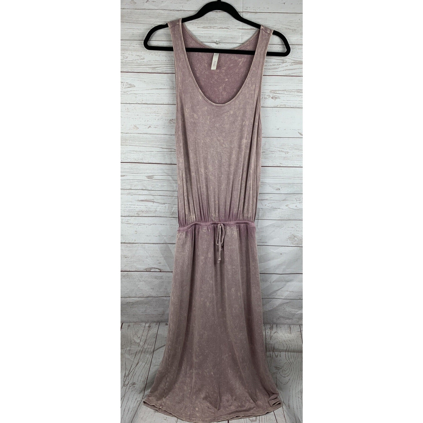 Primi Maxi Dress Womens small purple weathered tank maxi dress-drawstring waist