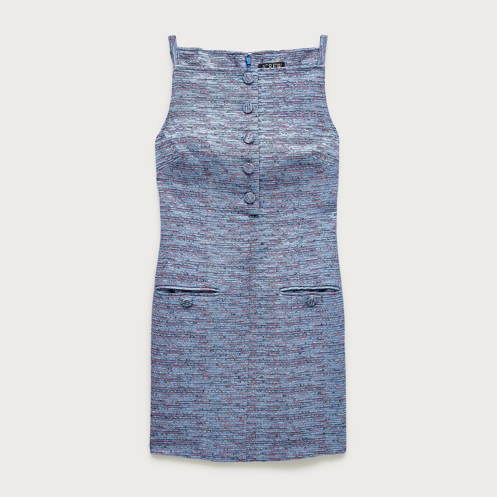 NWT J.Crew Size 4 Mini Sheath Dress in Tweed Blue Ocean Sunset