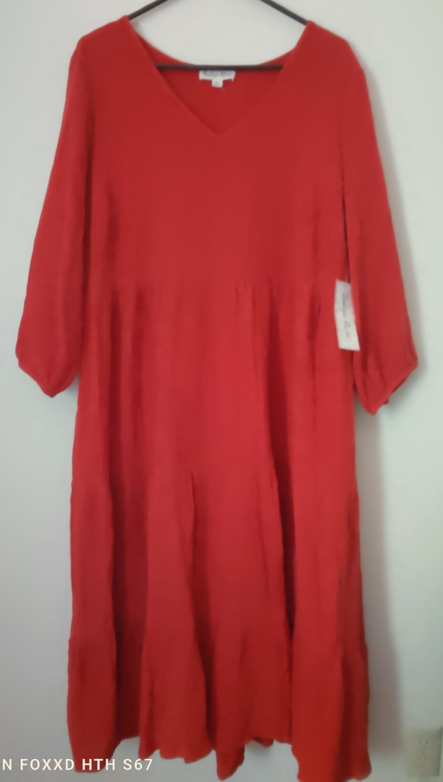 Indigo Rose 100% Cotton Gause Tiered Dress Size 3X Peasant Boho Cottagecore NWT!