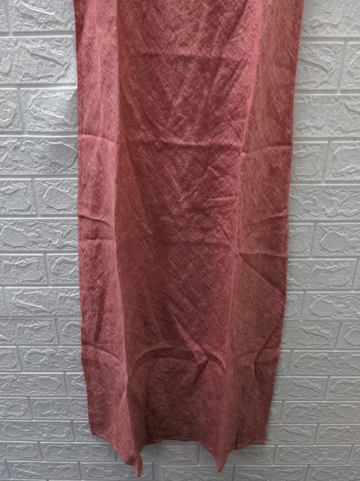 New Garnet Hill Adele Linen Slip Dress Poppy Rose Chambray Sz 14