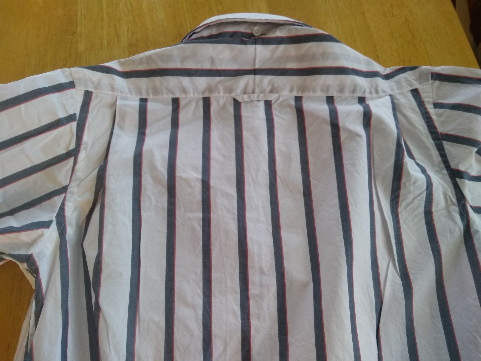 New Thom Browne White Blue Red Broadcloth Thigh Length Cotton Dress TB1 Small