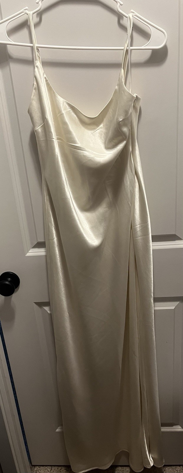 NWT Princess Polly Miracles Scoop Satin Maxi Dress Champagne US 8 AU/UK 12 EU 40