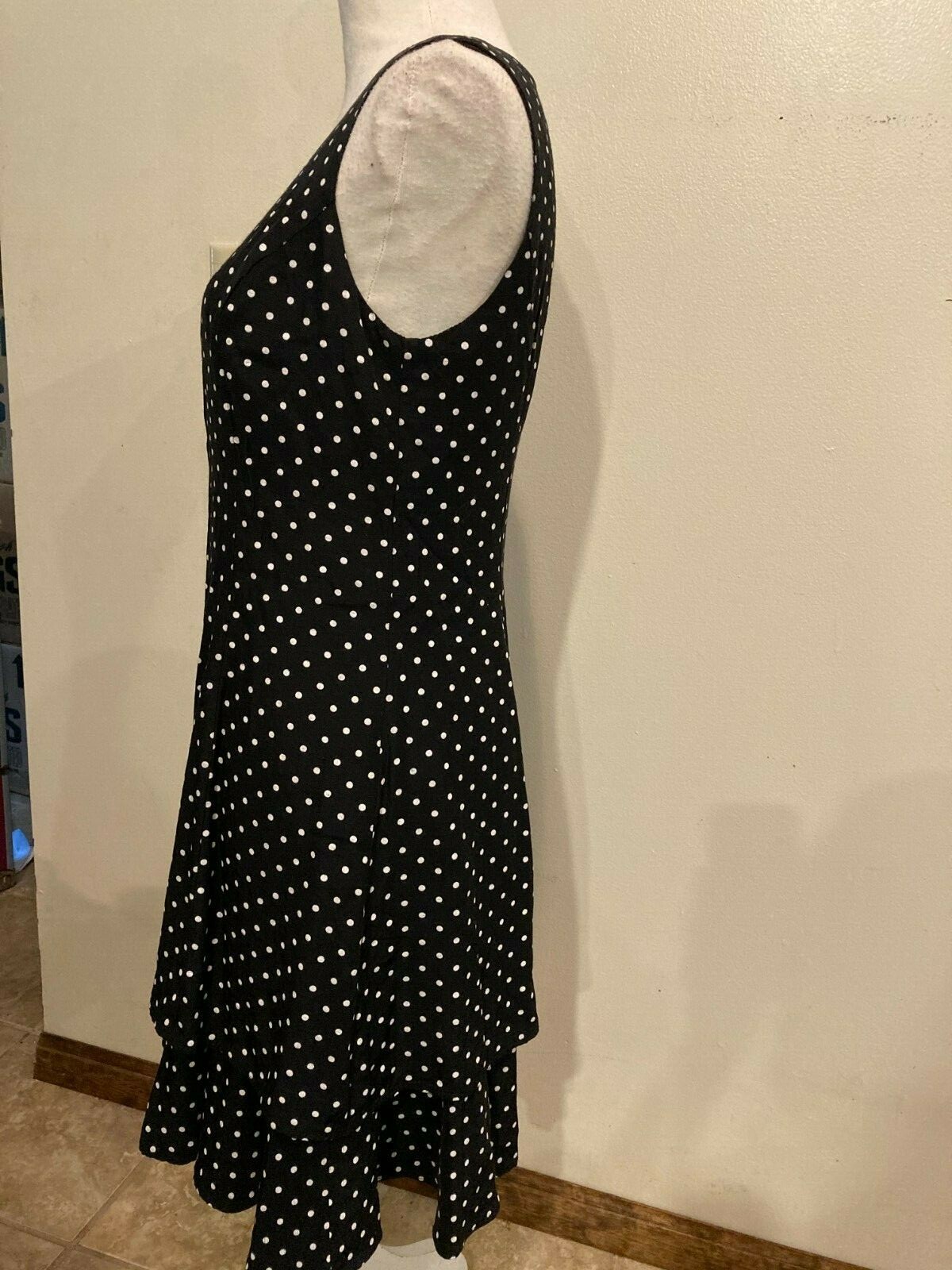 Calendar Sleeveless Dress, Medium, Double Skirt, Back Zipper