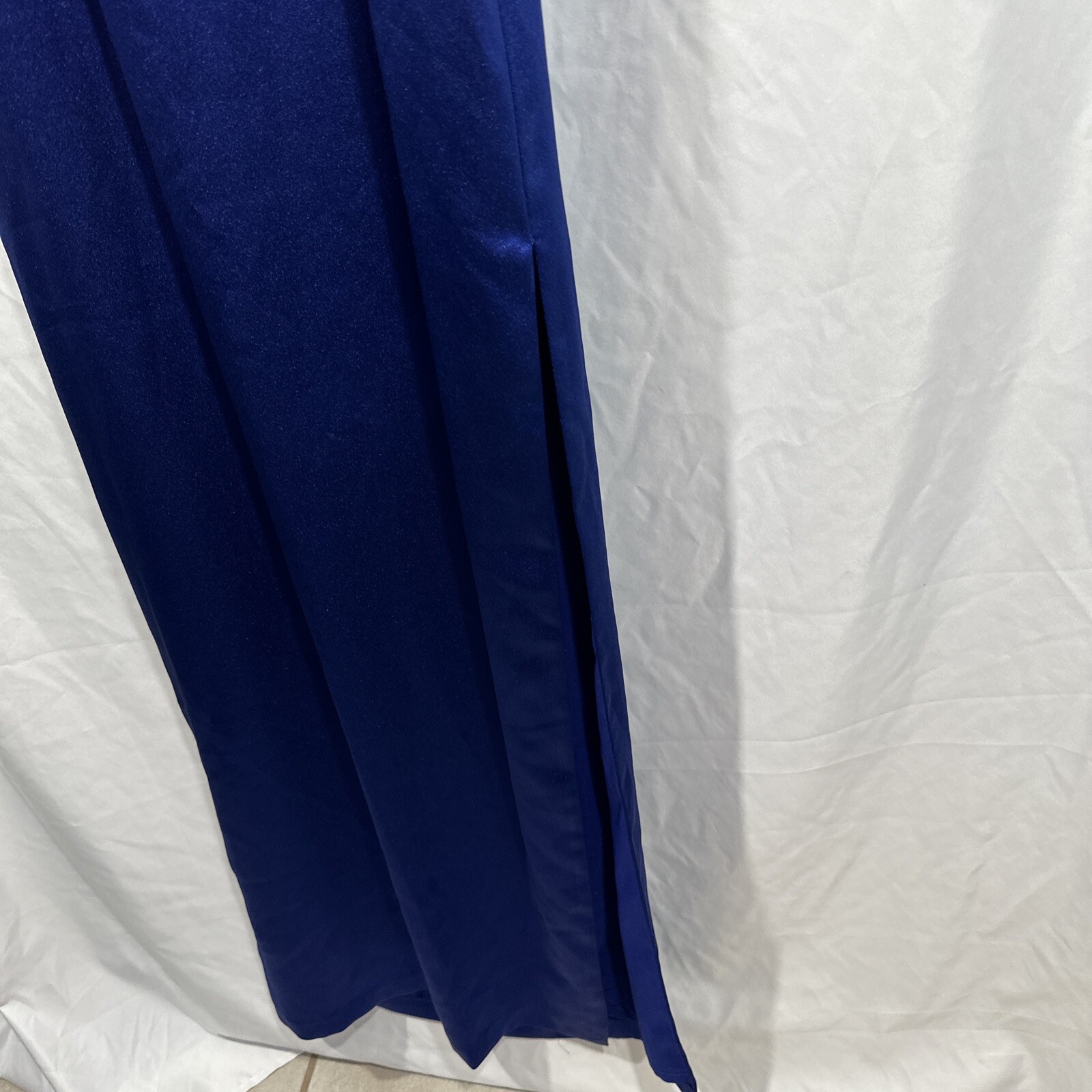 NWD Aidan by Aidan Mattox [ 6 ] Satin Cowl Neck Gown in Royal Sapphire #G1212