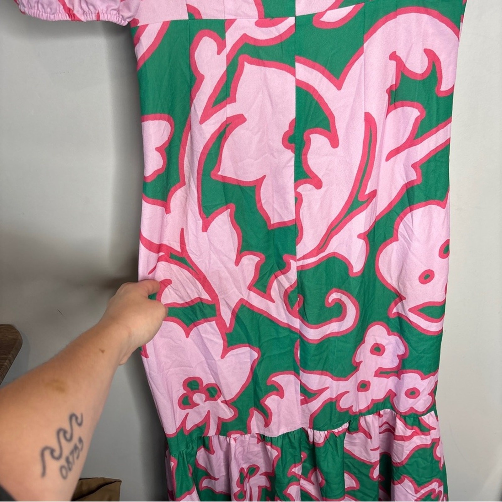 Rhode Ester Print Floral Midi Dress