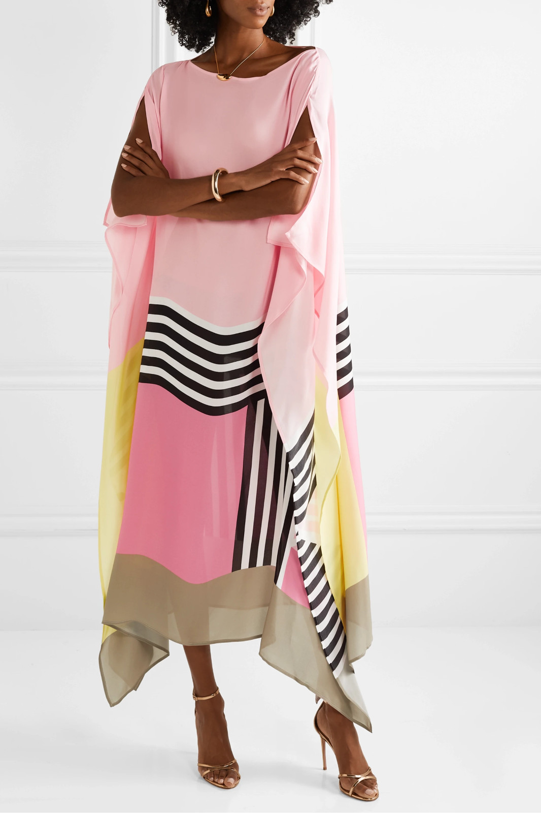 Soft Satin Silk Beach Wear , Beachwear Cover-Up Kaftan Gift For Mother J5587