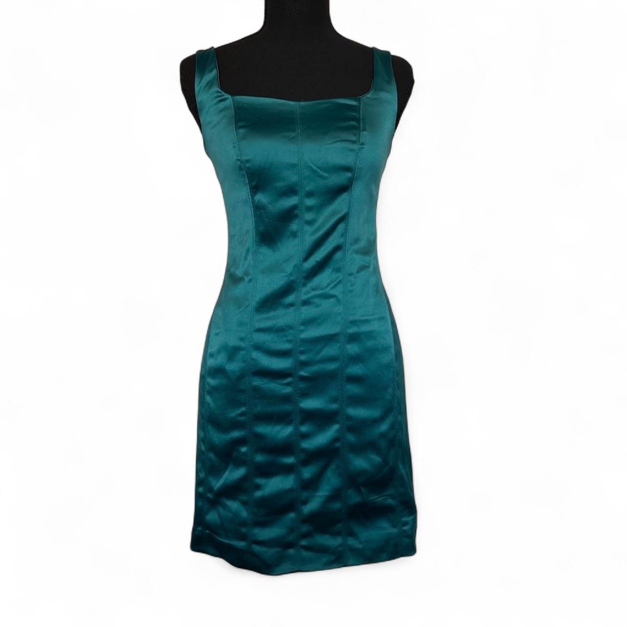 House of Harlow 1960 Teal Mini Dress With Squared neck Size: S Fair Condition